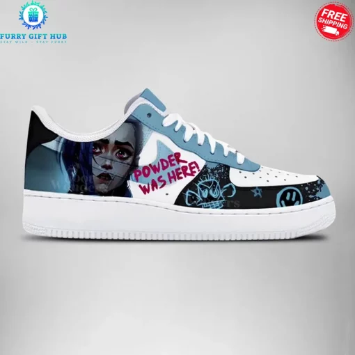 Arcane Jinx and Powder Was Here LoL Limited Air Force 1 Sneakers
