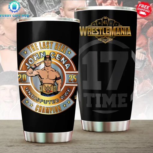 WrestleMania 41 John Cena Undisputed 17-Time Champion Special Tumbler