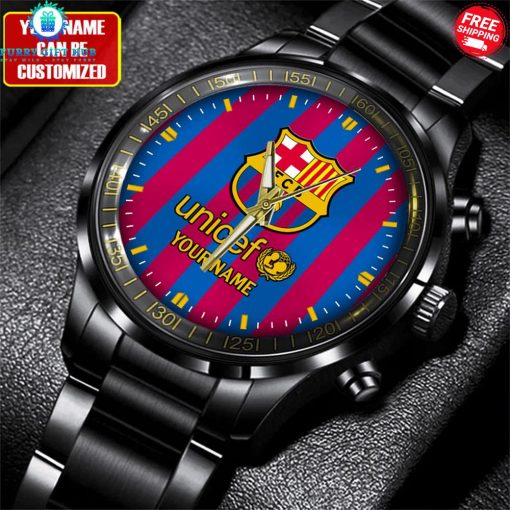 FC Barcelona Unicef Custom Name Limited Stainless Steel Watch