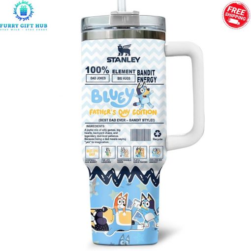 Bluey Father’s Day Edition Custom Name Special Stanley Tumbler