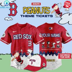 Boston Red Sox x Peanuts Theme Tickets 2025 Special Jersey