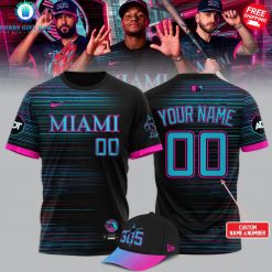 City Connect 2025 Miami Marlins Special Custom Name Shirt