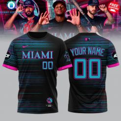 City Connect 2025 Miami Marlins Special Custom Name Shirt