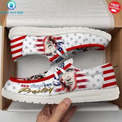 Elvis Presley Red White Blue Special Loafer Shoes 4