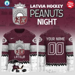 IIHF Latvia Hockey Peanuts Night Personalized Special Hockey Jersey