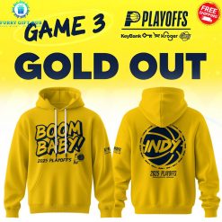Indiana Pacers 2025 Playoffs Gold Out Special Hoodie