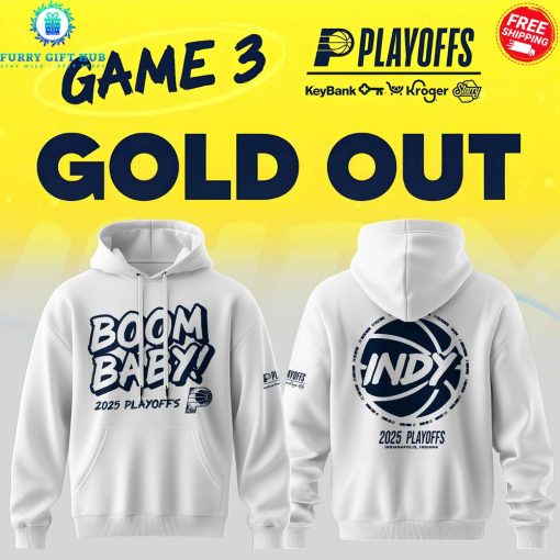 Indiana Pacers 2025 Playoffs Gold Out Special Hoodie