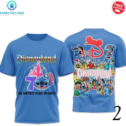 Lilo And Stitch Disneyland 70 The Happiest Place On Earth Special T-Shirt