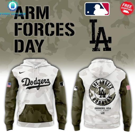 Los Angeles Dodgers Arm Forces Day 2025 Special Hoodie