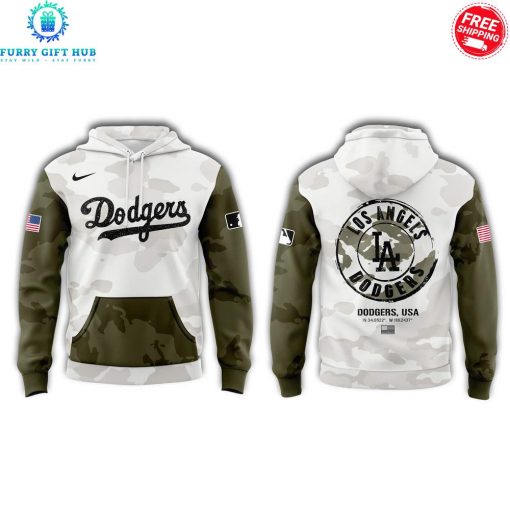 Los Angeles Dodgers Arm Forces Day 2025 Special Hoodie