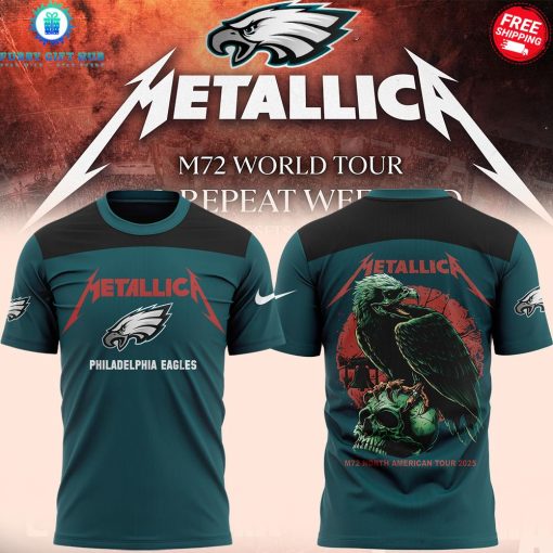 Metallica x Philadelphia Eagles M72 World Tour 2025 Special Shirt Collection