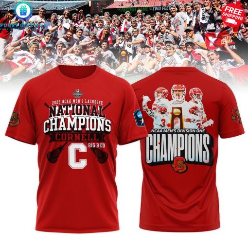 NCAA 2025 Cornell Big Red Lacrosse National Champions Special V2 T-Shirt
