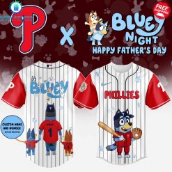 Philadelphia Phillies Bluey Night Happy Father’s Day 2025 Special Jersey