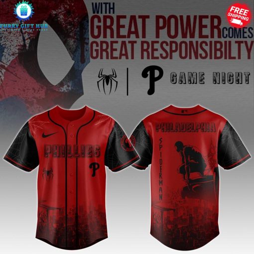 Philadelphia Phillies x Spider-Man Night 2025 Special Jersey