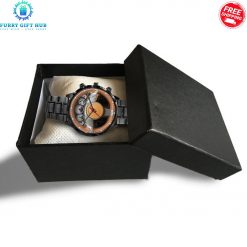 Porsche Wood Carbin Custom Name Special Stainless Steel Watch