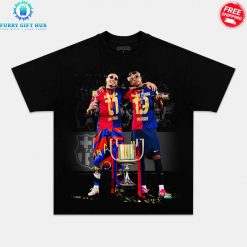 Raphinha Lamine Yamal FC Barcelona 2025 Copa del Rey Champions Special T-Shirt