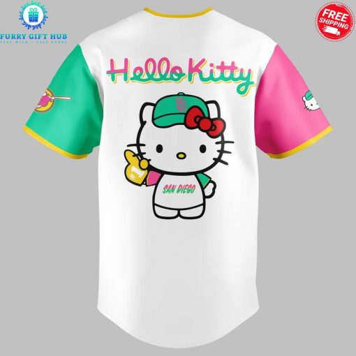 San Diego Padres Hello Kitty Night 2025 Sweet Style Kitty Charm Special Baseball Jersey