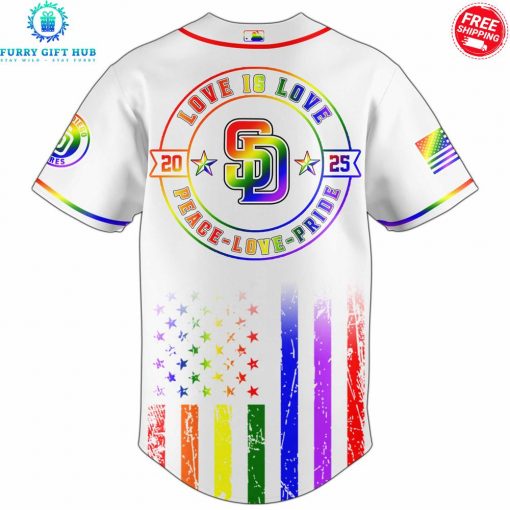 San Diego Padres x Pride Month Love Is Love 2025 Special Jersey