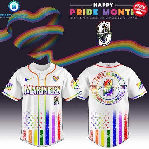 Seattle Mariners x Pride Month Love Is Love 2025 Special Jersey