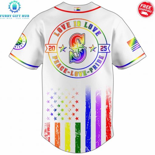 Seattle Mariners x Pride Month Love Is Love 2025 Special Jersey