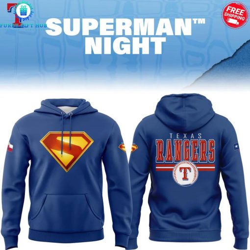 Texas Rangers x Superman Night Limited Hoodie
