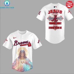 Atlanta Braves Jesus First Special Baseball Jersey