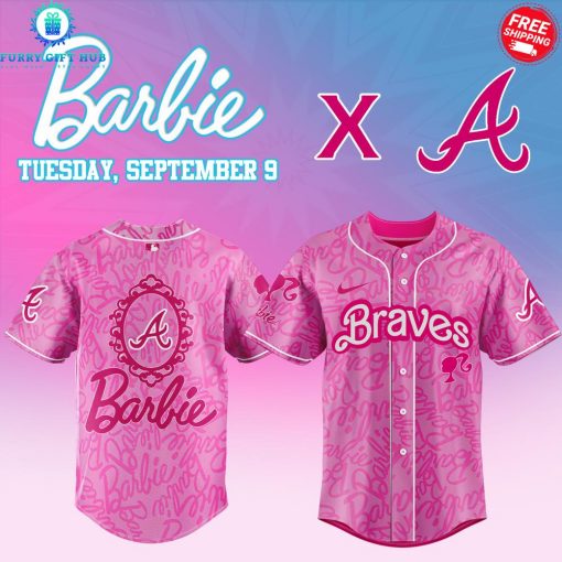Atlanta Braves x Barbie Sep 2025 Special Baseball Jersey