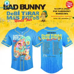 Bad Bunny Debi Tirar Mas Fotos World Tour 2026 Special Baseball Jersey