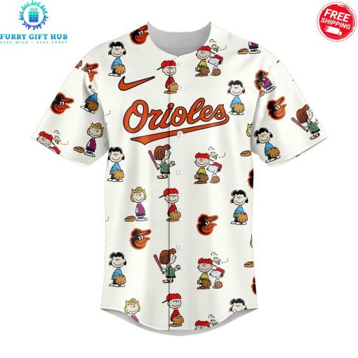 Baltimore Orioles 75th Peanuts Anniversary Special Baseball Jersey