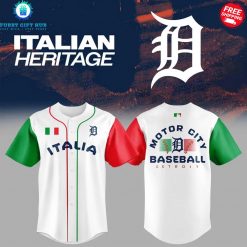 Detroit Tigers Motor City Italian Heritage 2025 Special Baseball Jersey