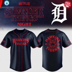 Detroit Tigers Netflix Stranger Things Night 2025 Special Baseball Jersey