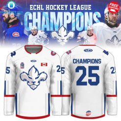 ECHL 2025 Trois-Rivieres Lions Champions Special Hockey Jersey