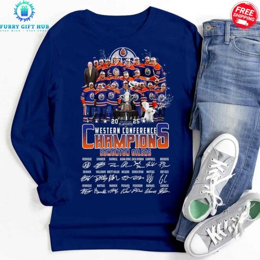 Edmonton Oilers Western Conference Champions 2025 Special Shirt Collection