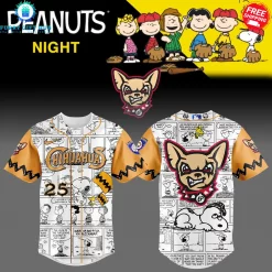 El Paso Chihuahuas 75th Anniversary Of Peanuts Limited Baseball Jersey