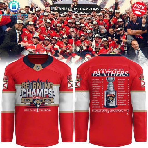 Florida Panthers Stanley Cup 2025 Champions Special Hockey Jersey