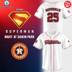 Houston Astros x Superman Night At Daikin Park 2025 Special Baseball Jersey