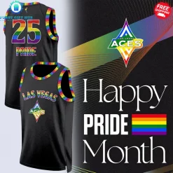 Las Vegas Aces Pride Month 2025 Limited Basketball Jersey