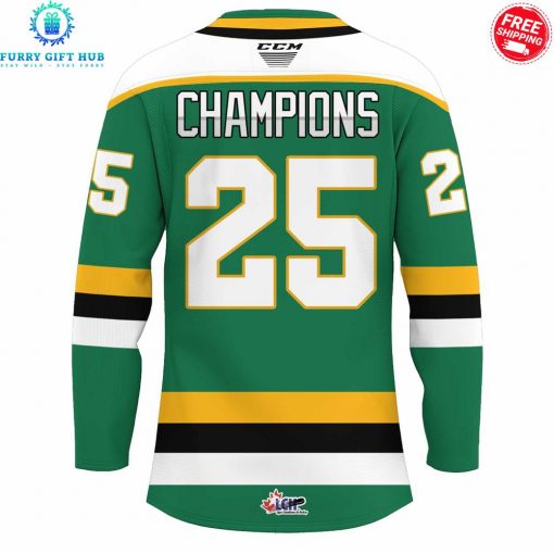London Knights Memorial Cup Champions 2025 Special Hockey Jersey