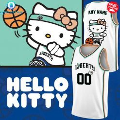 New York Liberty x Hello Kitty 2025 Personalized Special Basketball Jersey