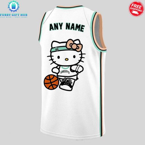 New York Liberty x Hello Kitty 2025 Personalized Special Basketball Jersey