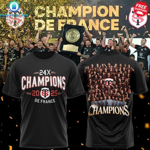 Stade Toulousain 24X Champions 2025 De France Special TShirt