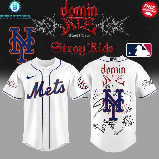 Stray Kids Domin ATE World Tour 2025 x New York Mets Special Baseball Jersey
