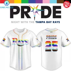 Tampa Bay Rays Pride 2025 Limited Baseball Jersey