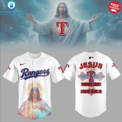 Texas Rangers Jesus First Special Baseball Jersey