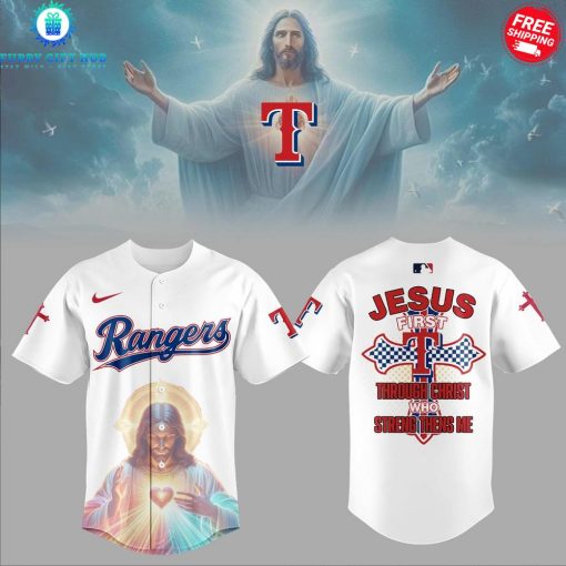 Texas Rangers Jesus First Special Baseball Jersey