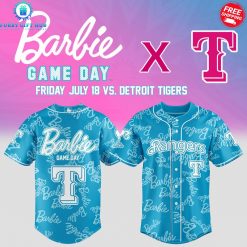 Texas Rangers x Barbie Game Day July 2025 Special Baseball Jersey