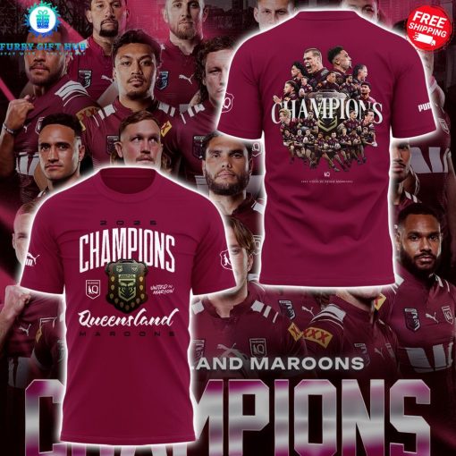 Queensland Maroons State of Origin Champions 2025 Special T-Shirt