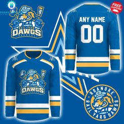 Roanoke Rail Yard Dawgs New Logo Personalized Special Hockey Jersey