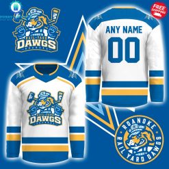 Roanoke Rail Yard Dawgs New Logo Personalized Special Hockey Jersey