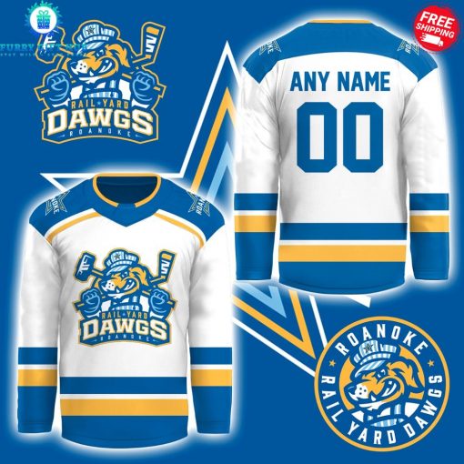 Roanoke Rail Yard Dawgs New Logo Personalized Special Hockey Jersey
